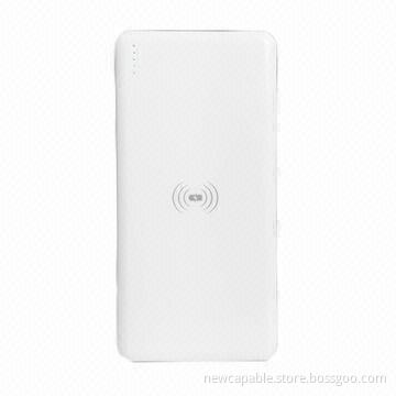 Wireless Charger and Power Bank with 8,000mAh, Dual-USB Output, Integrated